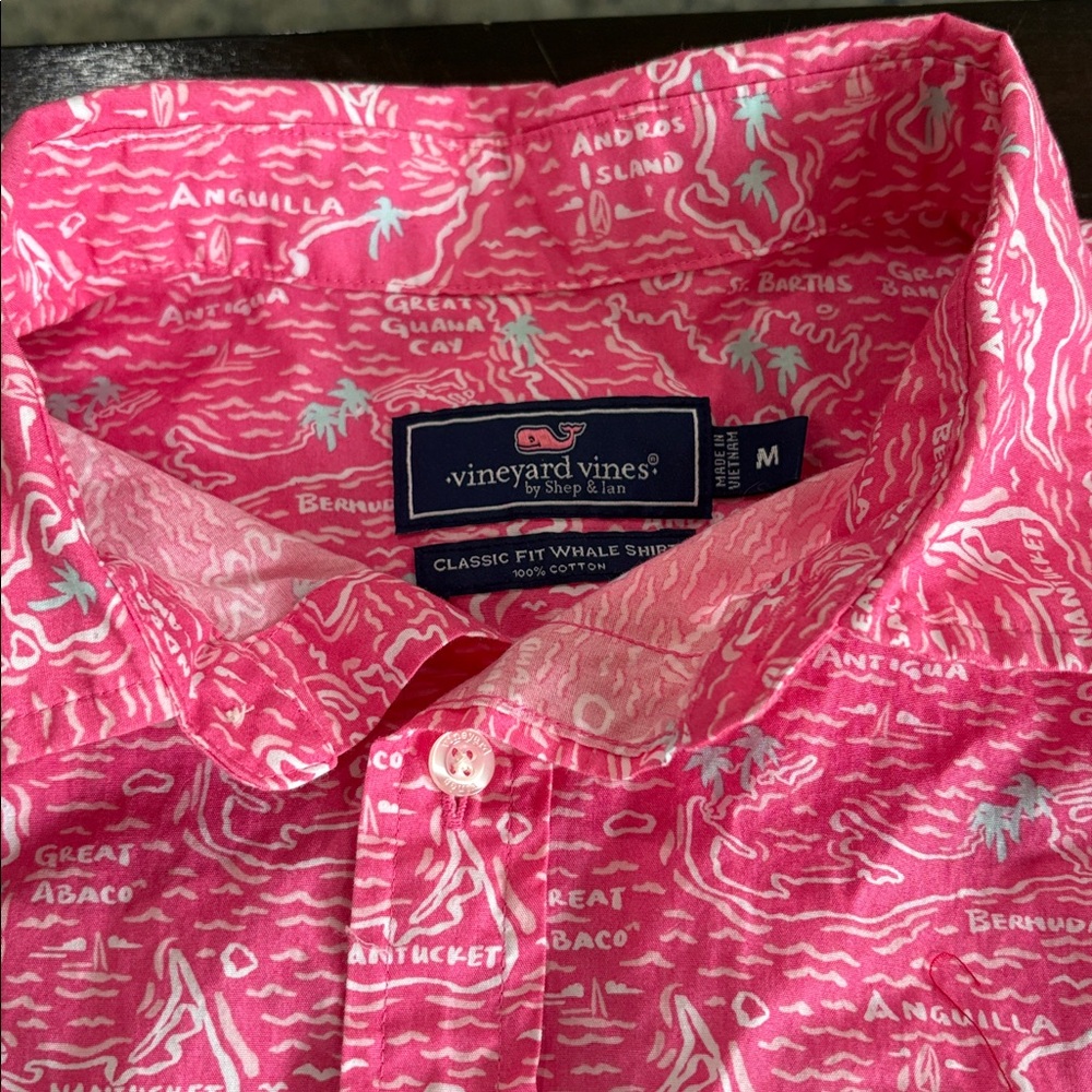 Vineyard Vine Pink Patterned Button-Up Shirt - image 2